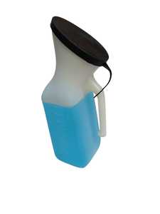 Urinoir portable moderne en plastique avec couvercle jaune et noir pour usage domestique - Product Image 3