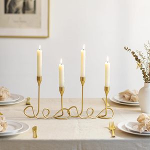 Taper <b>Candle</b> Holder Gold Tall Metal Candlestick Holder Modern Vintage <b>Candle</b> <b>Stick</b> Holders for Wedding Centerpiece, Christmas - Product Image 4