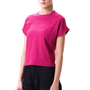 Camisetas de color rosa oscuro recién llegadas para adultos, talla grande, transpirables, antiencogimiento, estilo urbano, camiseta de verano para mujer - Product Image 5