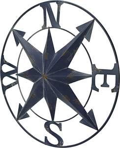Rose de la Vente en Métal Vieilli, Décoration Murale Nautique pour Intérieur et Extérieur, Art Mural Maritime Vintage, Décoration Rustique pour Maison de Style Côtier - Product Image 5