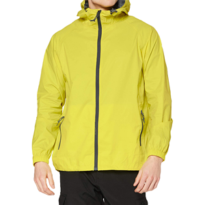 Unisex Custom Outdoor Hiking Rain <b>Jacket</b> Yellowjackets Waterproof <b>Packable</b> Windbreaker Hood Zipper Closure Reversible for Autumn - Product Image 2