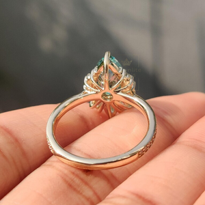 New Luxury Green Stone Diamond Moissanite for Women's <b>Silver</b> Gold Plated Engagement Wedding <b>Ring</b> Jewelry Gift - Product Image 3