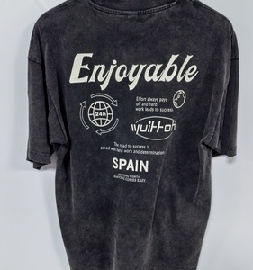 Nueva Camiseta de Hombre de Punto con Estampado de Espuma Vintage, Lavada, Ajuste Regular, Estilo Urbano, Diseño Único, Tejido Pesado, Casual, Hiphop, Uso Diario - Product Image 2