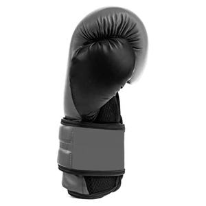 Gants de boxe en forme personnalisée en gros en cuir synthétique gris granit avec logo PVC personnalisé - Product Image 1