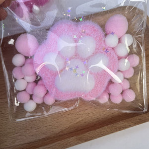 Fluffy Cat Paw Squishy Toy Unisex Stress Relief Slow Rising <b>Fun</b> Gift Made of Silicone and Plastic - Product Image 5