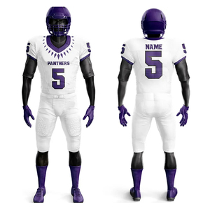 Tenue de football américain pour jeunes, maillot rembourré à manches courtes et pantalon, entièrement sublimé, haute performance, directement de l'usine - Product Image 3