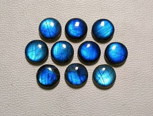 Labradorita Azul Real Natural de Alta Calidad, Cabujón Suelto de Forma Redonda, Precio al por Mayor, Proveedor de Lotes de Piedras Preciosas - Product Image 5