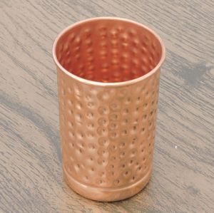 High Margin Copper Glass Tumbler Supplier Ayurvedic Drinking Water Cup Bulk Export Metal <b>Drinkware</b> India - Product Image 3