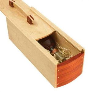 Custom Wooden Wine Packaging <b>Crate</b> Elegant Bottle Carrier Decorative Anniversary Present Organizer Durable Craftsmanship - Product Image 3
