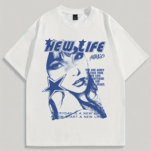 Camiseta gráfica personalizada para hombre 100% algodón con mangas cortas impresas con logotipos fabricante de camisetas de marca personalizada - Product Image 4