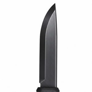 Cuchillos Negros de Hoja Fija para Exteriores con Borde Plateado Oscuro, Textura de Diamante, Empuñadura Ergonómica y Funda Protectora Negra para Camping - Product Image 2