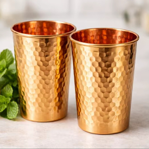 Mug en cuivre personnalisé écologique, martelé style vintage, pour Moscow Mule, bière, café, usage domestique, artisanat MS - Product Image 1