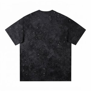 High Demands Custom Printed Logo <b>Black</b> Acid Washed High Quality 100% Cotton Polyester Men's Half Sleeve T-<b>shirt</b> Streetwear <b>Shirt</b> - Product Image 2