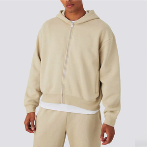 KIRSA INDUSTRY Men's Black Fleece Polyester/Cotton 240g Tracksuit Full Zipper Casual Sweatshirt <b>Pants</b> Set Breathable Regular Fit - Product Image 6