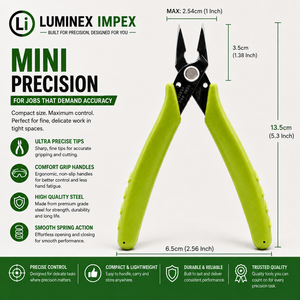 LUMINEX IMPEX LUB=113 <b>Long</b> <b>Nose</b> Stainless Steel Lightweight Smooth Work Jewelry Making Polishing Pliers - Product Image 4