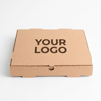Boîtes à pizza jetables en carton ondulé de 2 mm d'épaisseur, gaufrage flexographique, emballages alimentaires personnalisés pour livraison à emporter, cartons OEM