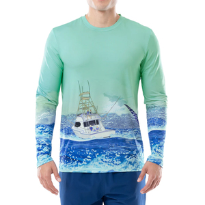 เสื้อผ้ากีฬาแบบสั่งทำพิเศษ ปี 2026 แบบซับลิเมชั่น แขนยาว ขนาดสั่งทำได้ 100% โพลีเอสเตอร์ คุณภาพสูง สำหรับตกปลา - Product Image 1