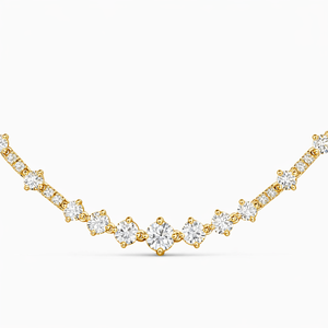 Collar de Mujer con Diamantes Brillantes Cultivados en Laboratorio, Graduados, Elegantes, Chapados en Rodio de Lujo, Certificados por IGI, Línea Arpeggia de Oro Blanco de 14K - Product Image 2