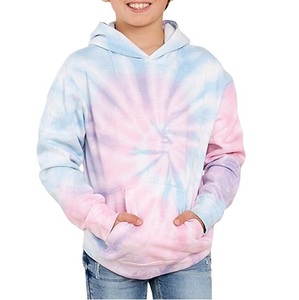 Top Quality Cotton French Terry Emboss Tie Dye Hoodies Kids Boys Heavyweight Toddler Thermal <b>Sweatshirt</b> Child Pullover Hoodie - Product Image 6