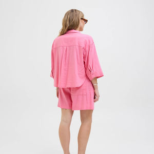 Pantalones Cortos Deportivos para Mujer al por Mayor, Ropa Deportiva Holgada para Correr, Estilo Urbano de Verano, Cintura Alta, Casual y a la Moda - Product Image 2