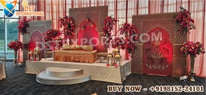 Moroccan Style Laser Cut Panels For Henna Night Decor Vibrant Sangeet Stage <b>Backdrops</b> Colourful Jali Design Metal <b>Frame</b> Setup UK - Product Image 6