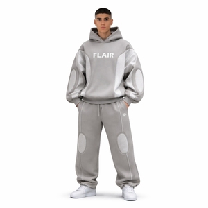 ชุดวอร์มเทคฟลีซโอเวอร์ไซส์สำหรับผู้ชาย – ชุดเสื้อฮู้ดและกางเกงจ็อกเกอร์สตรีทแวร์ระดับพรีเมียม - Product Image 1