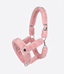 Cabestro para Caballo de Piel Sintética de Visón Rosa Premium, Suave, con Hebillas Metálicas y Anillo en D, Diseño Duradero, Ajuste Seguro - Accesorios para Caballos, Tallas XS/S/M/L/XL - Product Image 1