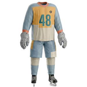 Ensemble d'uniformes de hockey sur glace de haute qualité, coutures robustes, tissu respirant, confort optimal pour les sports d'équipe et les séances d'entraînement - Product Image 1