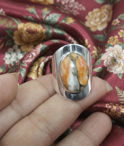 925 Sterling Silver Oyster Turquoise Statement <b>Ring</b> Yellow & Rose Gold Plated Handmade Artisan Geometric Jewellery <b>Ring</b> for Her - Product Image 6