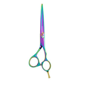 Wholesale Barber <b>Scissors</b> Stainless Steel C440 Right-Handed <b>Floral</b> Pattern Lightweight Durable Hair Cutting Shears Private Label - Product Image 3