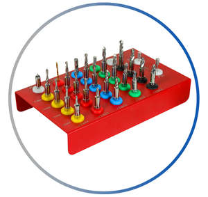 Kit de forets coniques pour implants dentaires Sambrialmed International, 27 pièces avec embouts, outils chirurgicaux manuels SI-25-900 certifiés CE - Product Image 3