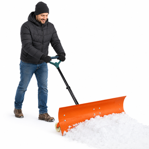 Pousse-neige robuste de 126 cm, lame en acier, pelle à neige, poignée en D, pour allée et trottoir, élimination de la neige ODGWT0006 - Product Image 1