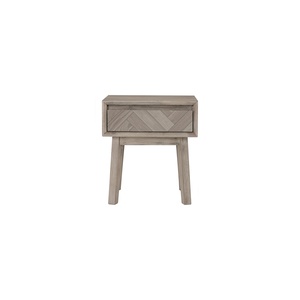 Modern Navara Ash Wooden 1 Drawer Bedside <b>Table</b> with Malaysian Oak Legs Nightstand <b>End</b> <b>Table</b> - Product Image 3