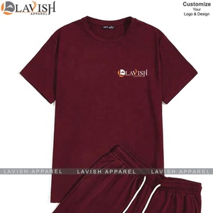 ชุดเซ็ตเสื้อผ้าผู้ชายแบบสั้นสำหรับฤดูร้อน สไตล์ลำลอง พร้อมโลโก้สั่งทำ ผ้าฝ้าย 100% น้ำหนักเบา แห้งเร็ว - Product Image 6