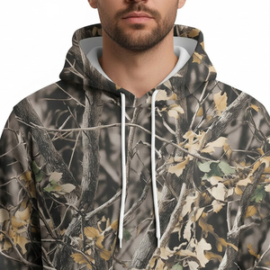 Sweat à capuche de chasse camouflage pour homme, manches longues, imprimé, respirant, en polyester, vêtements de chasse d'automne, sweat à capuche camouflage - Product Image 4