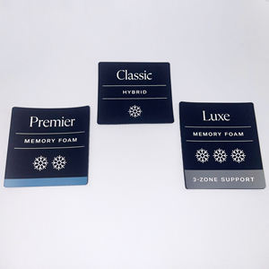 Étiquettes tissées en coton écologiques 3D haut de gamme personnalisées sans nickel Impression numérique pour la literie Matelas Étiquettes en rouleau Marquage OEM - Product Image 5