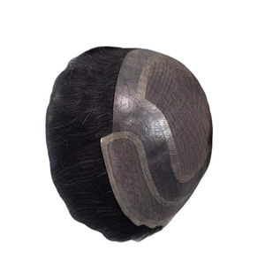 Toupee para Hombre Taz Hair, Peluca de Cabello Humano 100%, Densidad 60%-150%, Cabello Remy Indio, Resistente al Agua, Suave, Ondulado Profundo - Product Image 1