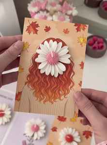 Bougie parfumée artisanale en cire de soja, motif marguerite personnalisé, élégante, à combustion propre et longue durée, avec carte personnalisée, idéale pour les fêtes. - Product Image 2