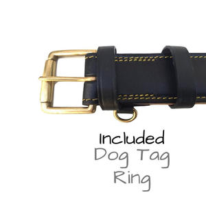 Collier pour chien en cuir de luxe personnalisé, confortable, résistant, séchage rapide, multi-usages, en cuir de vachette rembourré. - Product Image 5