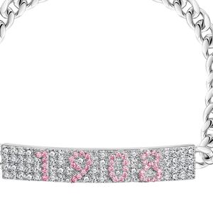 Bracelet à maillons en cristal argenté avec détail de barre en strass étincelant, accessoire de mode élégant pour femme, idéal pour mariage et soirée - Product Image 5