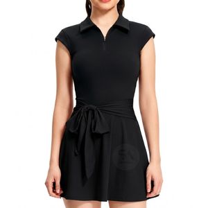 Vestido Deportivo Profesional Transpirable de Secado Rápido, Sin Mangas, con Cuello Polo, Cintura Ajustable, Absorbe la Humedad, Ligero, para Tenis - Product Image 4