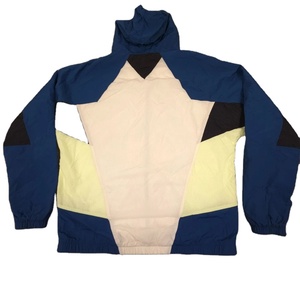 Men Winter Color Block Hooded Windbreaker <b>Jacket</b> Lightweight Front Logo <b>Zip</b>-<b>Up</b> Breathable Outdoor Training <b>Jacket</b> - Product Image 3