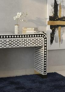 Cajón con Incrustaciones de Hueso de ILAHI, Diseño Moderno con Detalles de Ágata, Mueble Portátil para el Hogar - Product Image 3