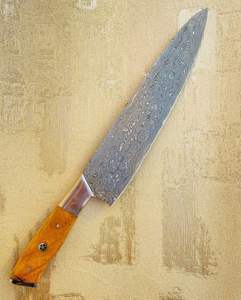 Nouveauté : Ensemble de couteaux de chef professionnels en acier Damas forgé à la main, 4 pièces, manche en olivier, tranchant comme une lame de rasoir, 58 HRC, étui en cuir - Product Image 5