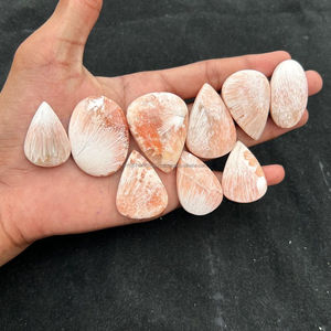 Natural <b>Pink</b> Scolecite Palmstone Crystals Loose 100% Natural Free Size Chakra <b>Healing</b> Hand Carved Polished Home Decoration Bulk - Product Image 2