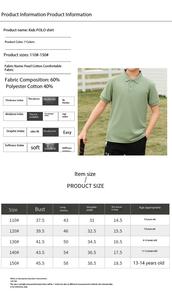 Polo CVC à manches courtes et col rabattu pour enfant, grande taille, personnalisable avec logo brodé, prix usine Chine Bangladesh, OEM - Product Image 6