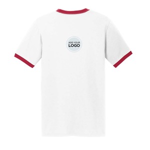 Camiseta de Manga Corta con Cuello Redondo 50/50, Camiseta Ringer - Product Image 3