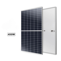 450W Résistant M10 Cellules Encapsulant Enduit Panneaux Solaires En Verre Trempé Mono Demi Coupe Argent Anodisé Double Mur Cadre En Aluminium