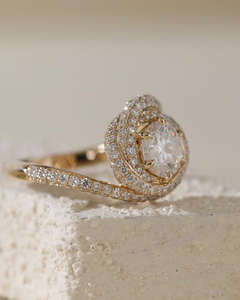 IGI/GIA Lab Grown Cut Diamond <b>Vintage</b> 14k Rose <b>Gold</b> Unisex Wedding/Anniversary/Party <b>Ring</b> Fine Cut Engagement <b>Ring</b> for Unisex - Product Image 2