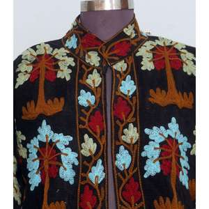 Chaqueta bordada cotizada hecha a mano, transpirable, estilo vintage, étnica, de algodón, para invierno, ideal para festivales. - Product Image 3